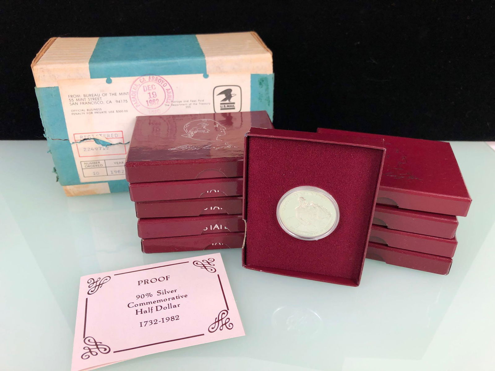 Lot of 10 1982 90% Silver Commemorative Washington Half (1 of 2)