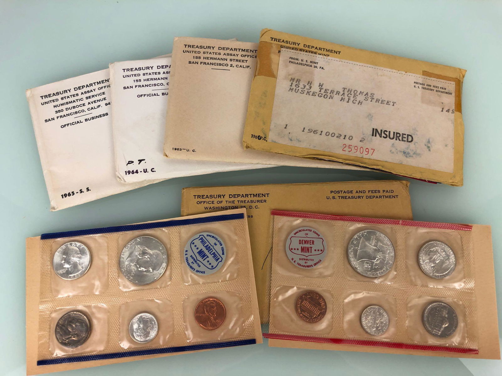 1960 1961 1963 1964 1965 (5) US Mint UN Coin Set (1 of 1)