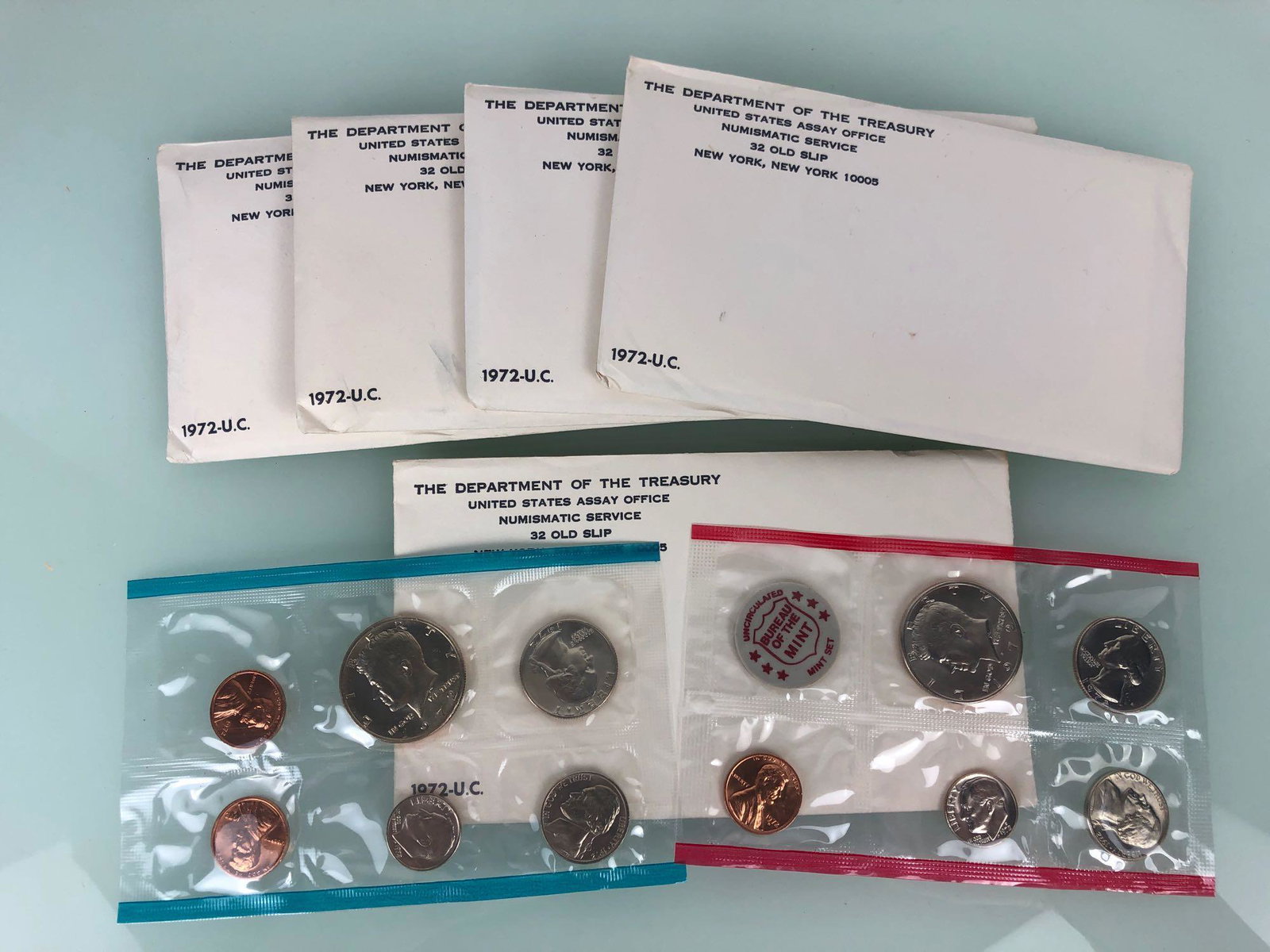 1972 Group of 5 US Mint Uncirculated Coin Set (1 of 1)