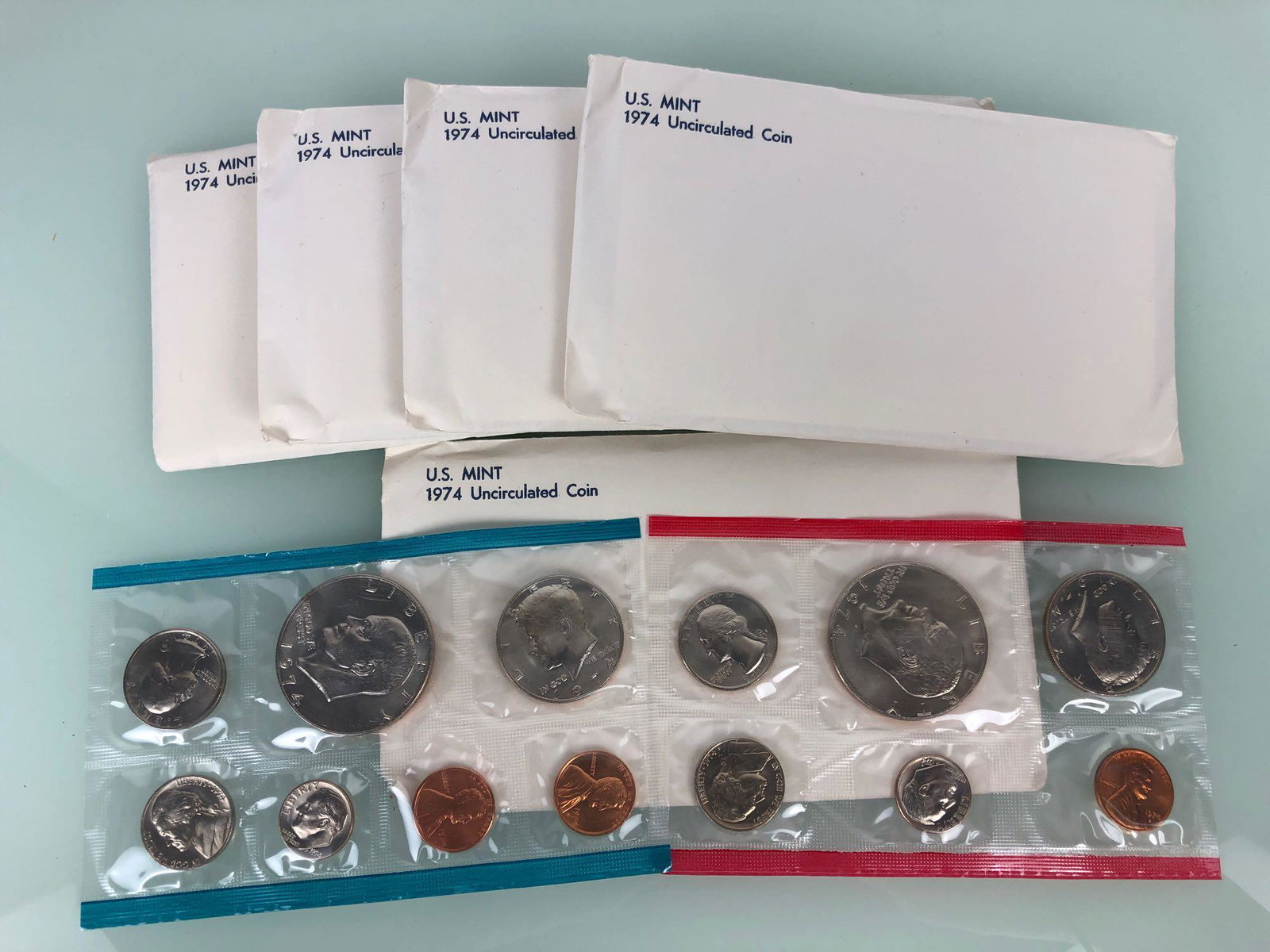 1974 Group of 5 US Mint Uncirculated Coin Set (1 of 1)