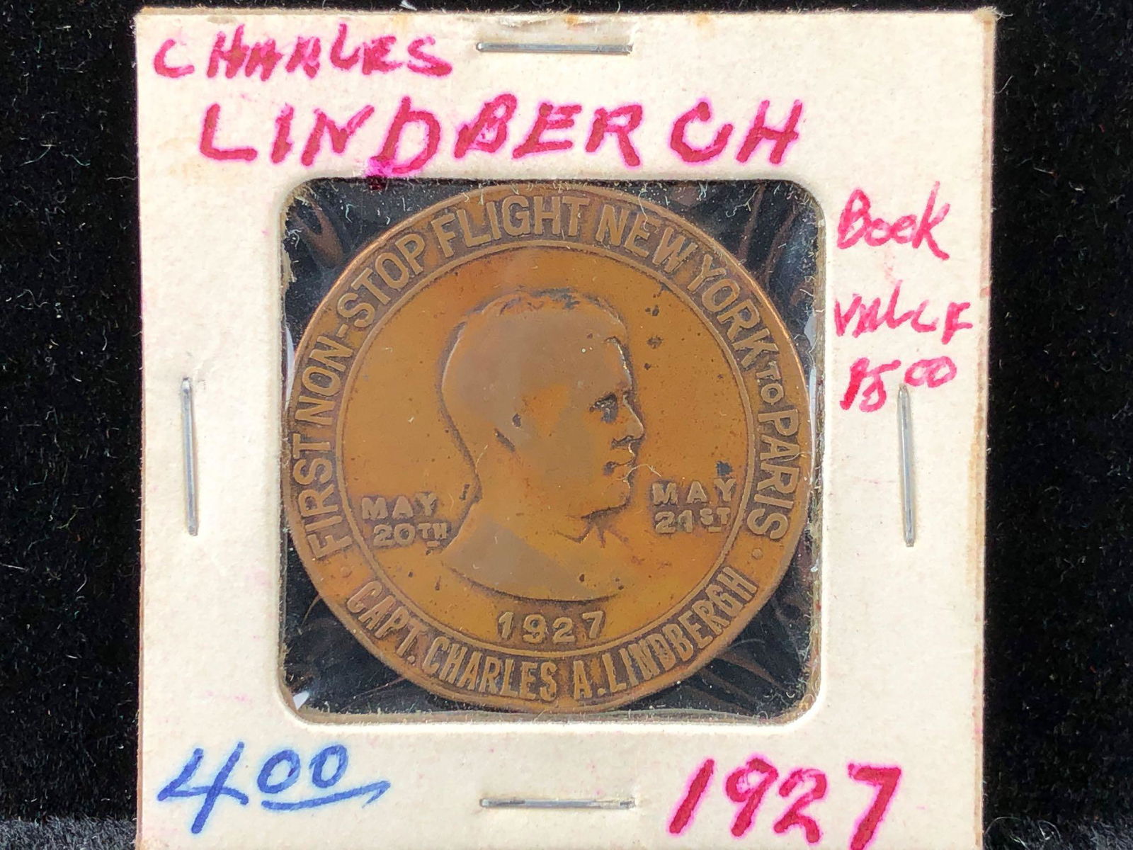 1927 Lucky Lindbergh Good Luck Token (1 of 2)