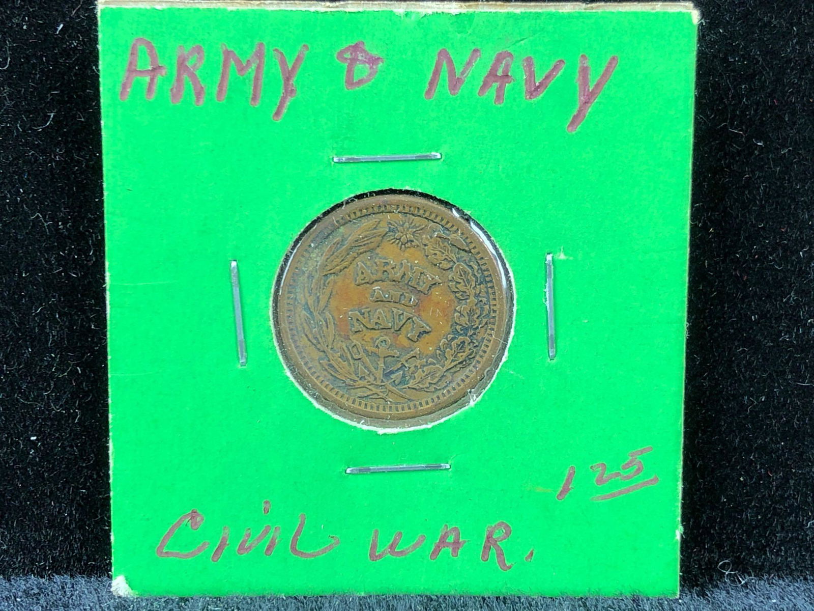 1861-65 The Federal Union Army & Navy Civil War Token (1 of 2)