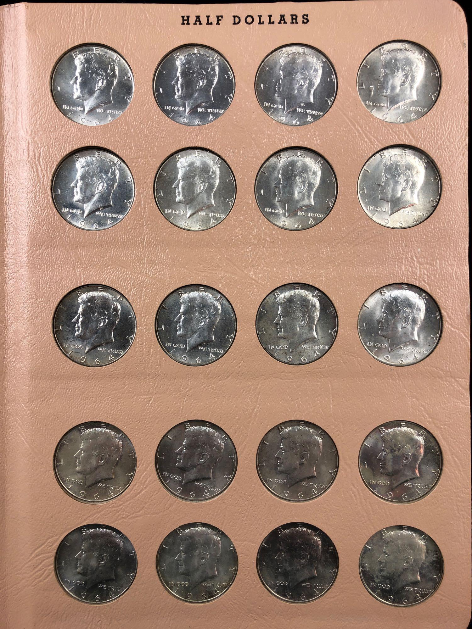 Lot of 20 1964 Kennedy Half Dollars in Sheet (1 of 2)