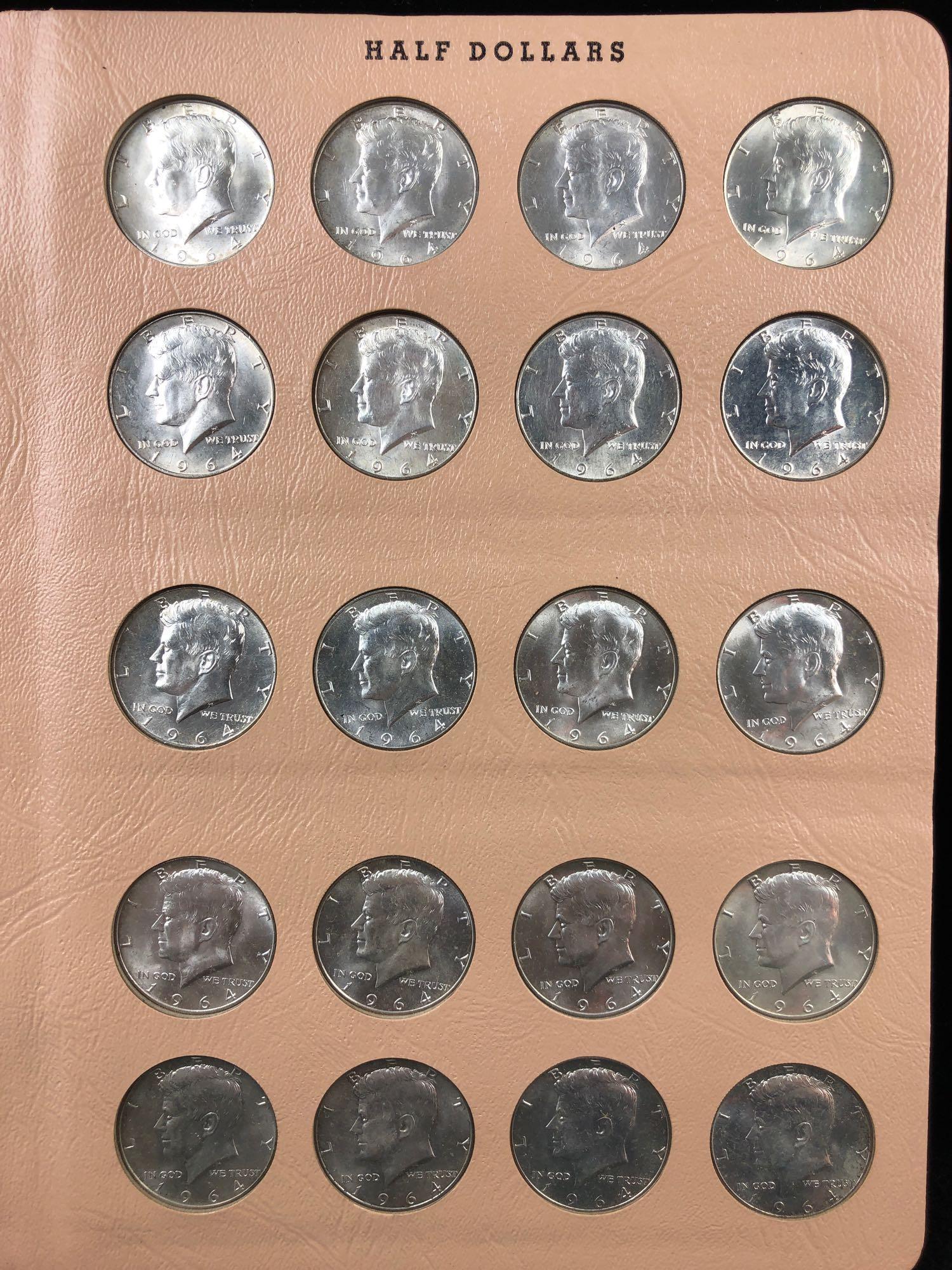Lot of 20 1964 Kennedy Half Dollars in Sheet (1 of 2)