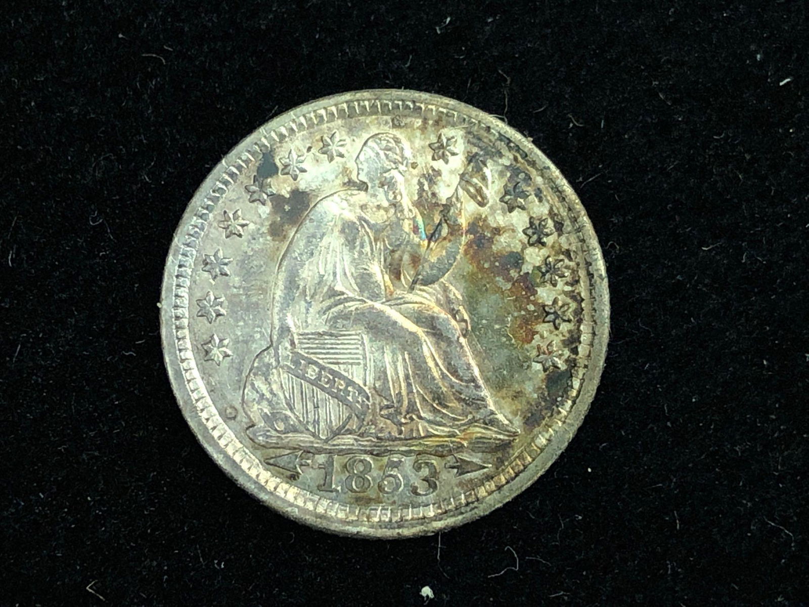 1853 Seated Liberty Half Dime (1 of 2)