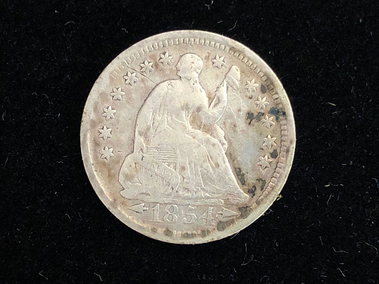 1854 Seated Liberty Half Dime (1 of 2)