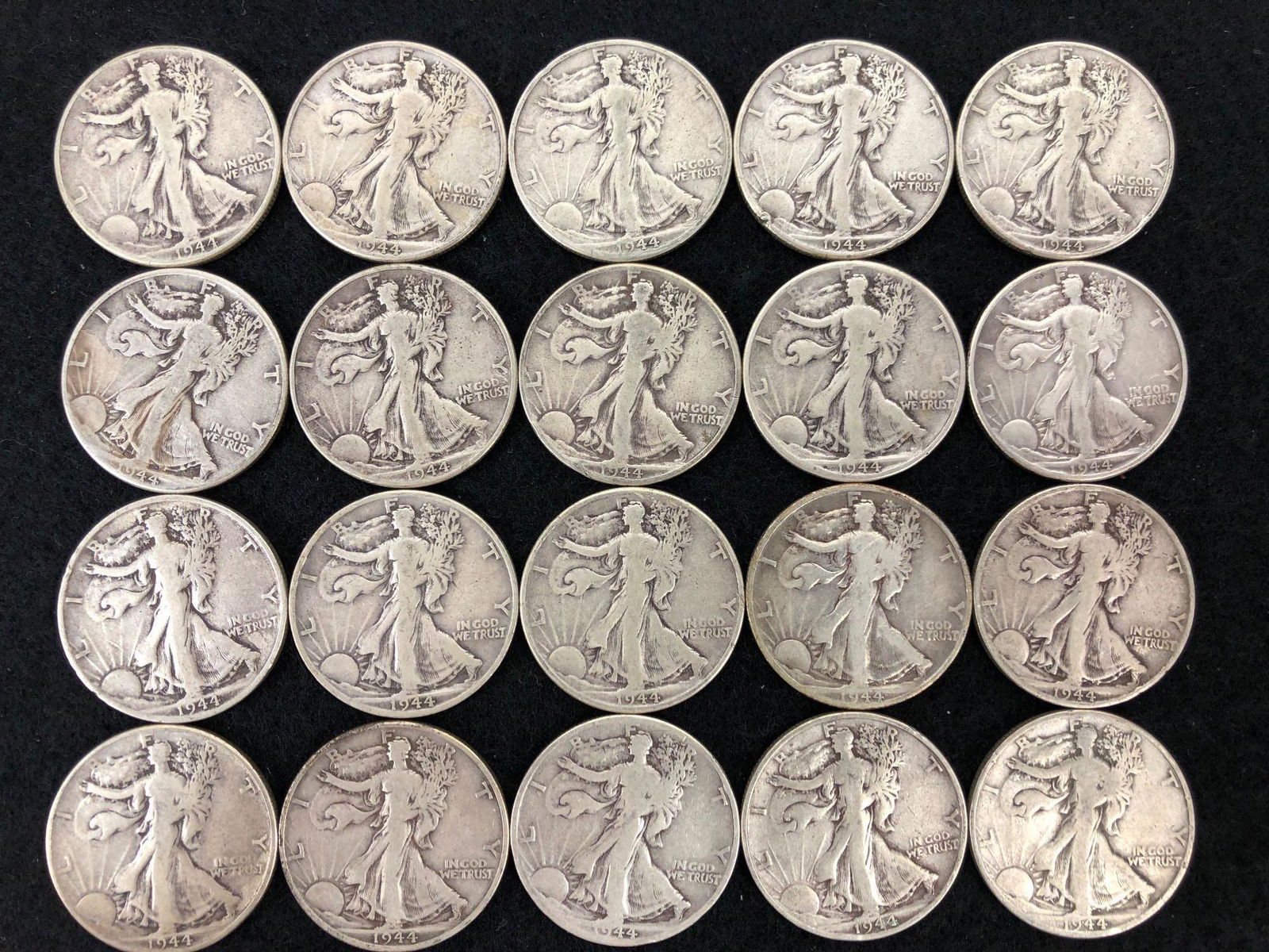 (20) 1944 Walking Liberty Half Dollar Silver Coins (1 of 2)