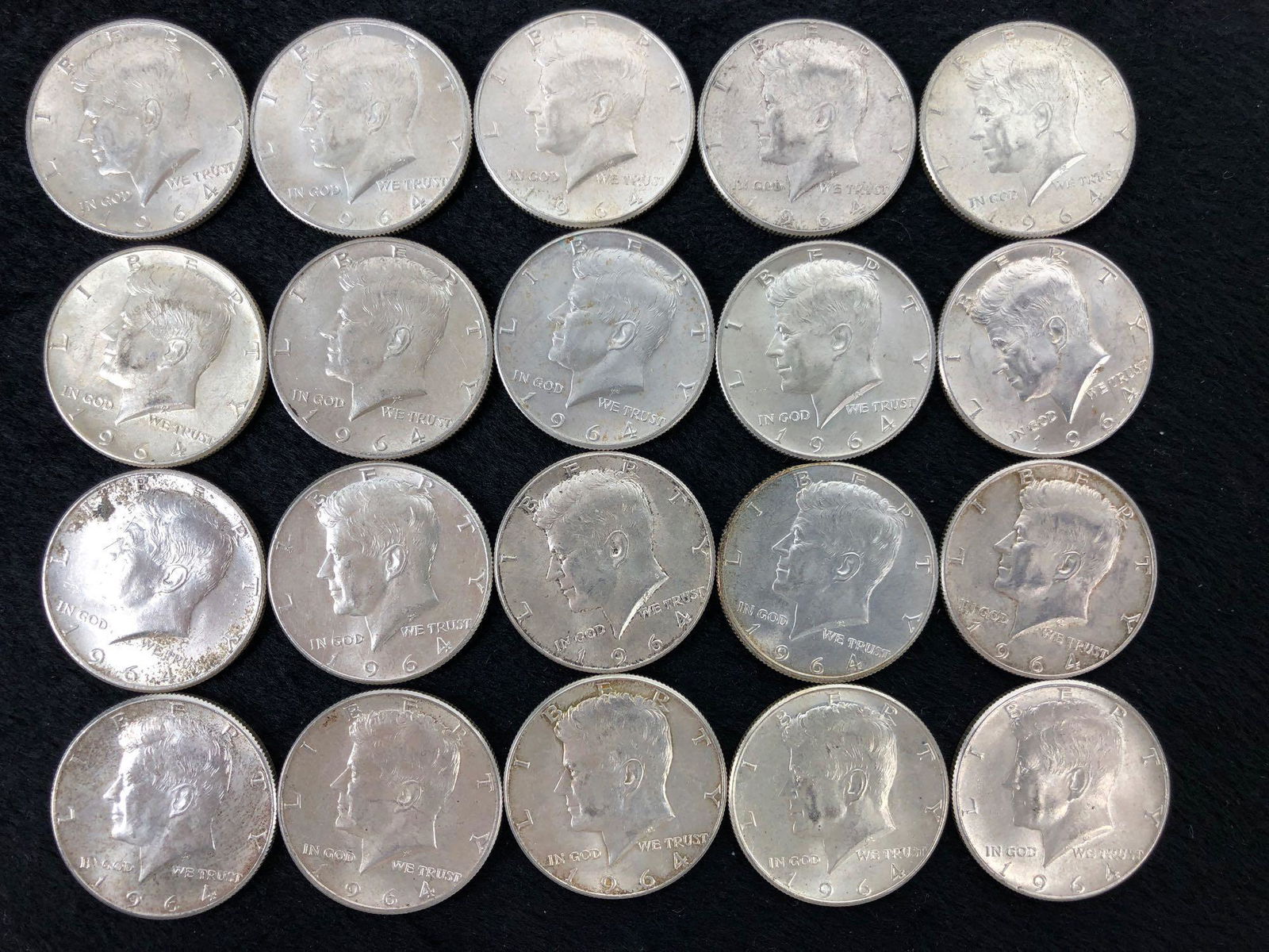 (20) 1964 Kennedy Half Dollar Silver Coins (1 of 1)