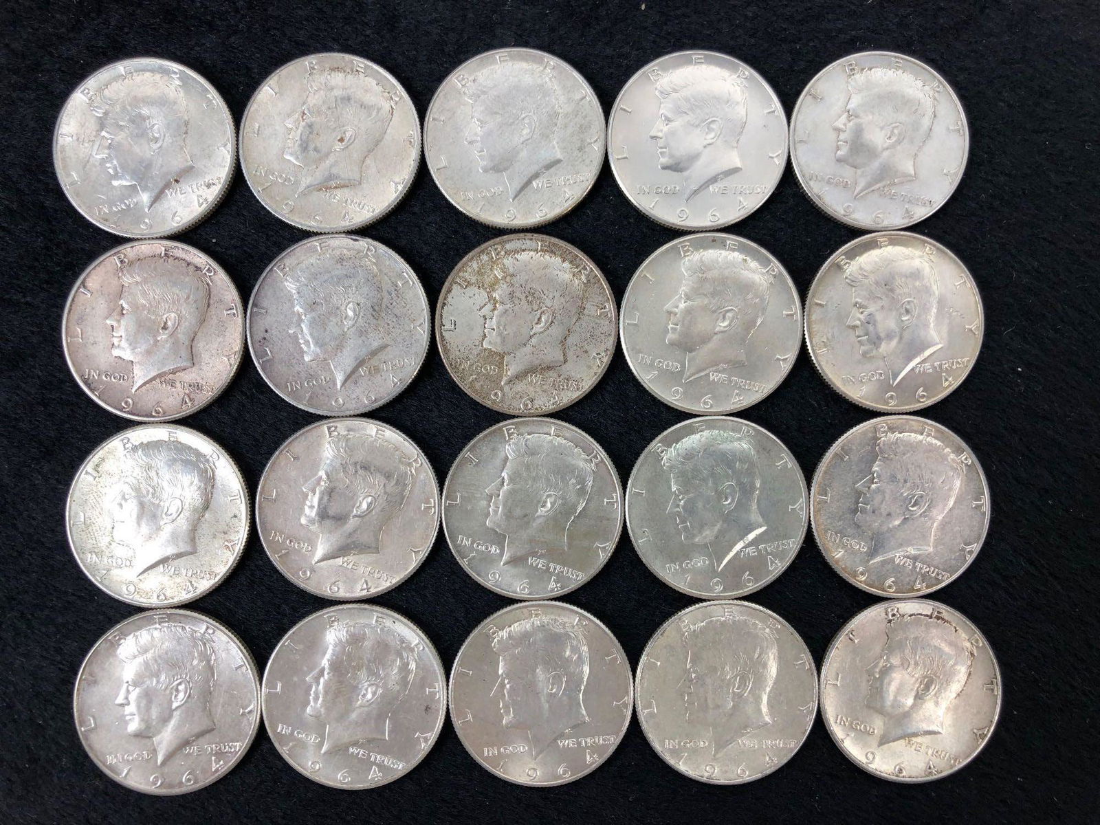 (20) 1964 Kennedy Half Dollar Silver Coins (1 of 1)