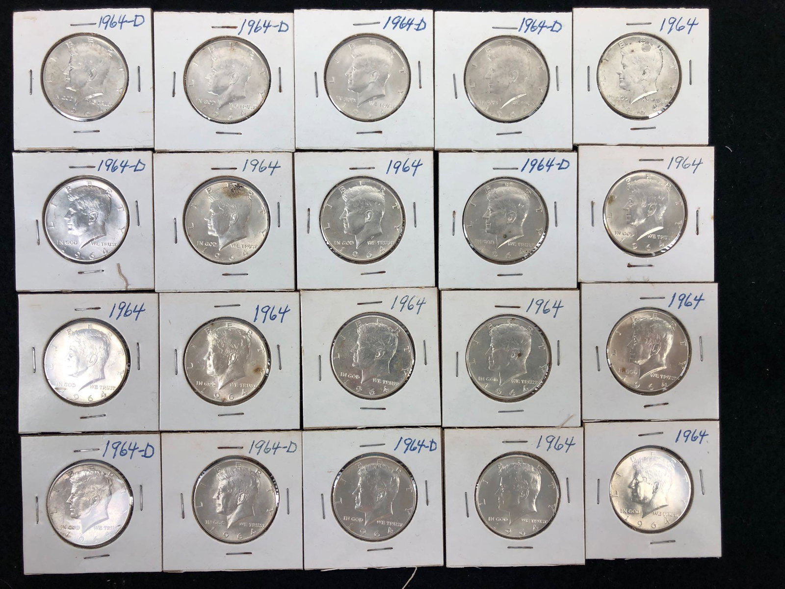(20) 1964 Kennedy Half Dollar Silver Coins (1 of 1)