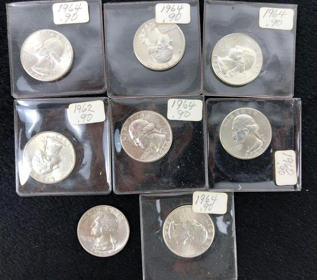(6) 1960-1964 Washington Quarters Uncirculated (1 of 1)