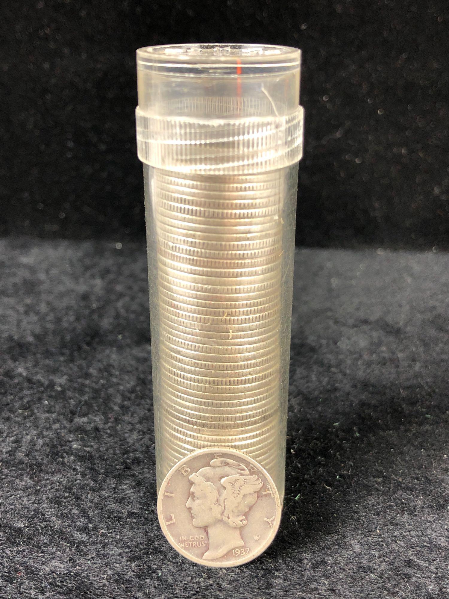 (50) Mercury Dime Roll Varied Dates (1 of 1)