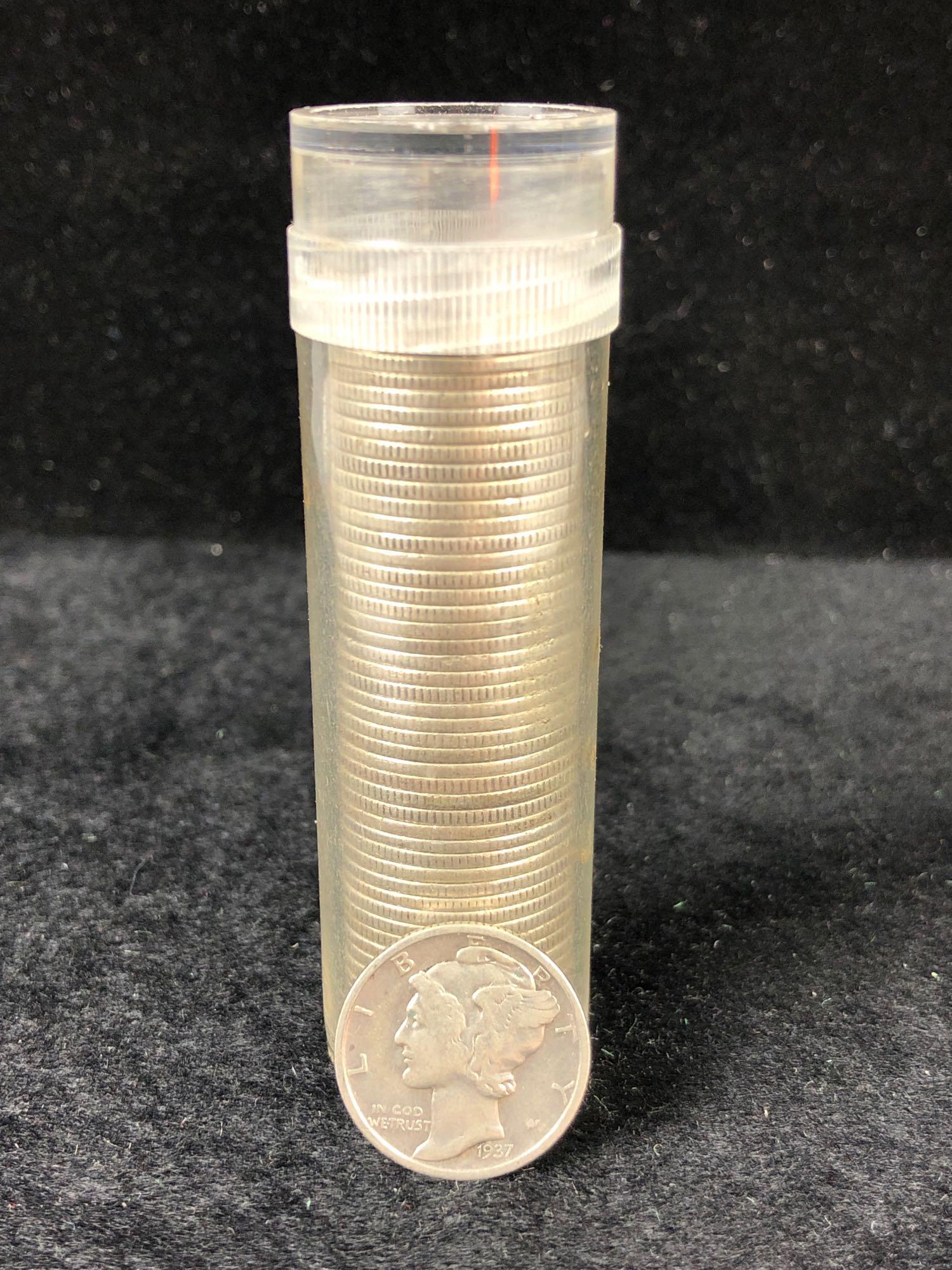 (50) Mercury Dime Roll Varied Dates (1 of 1)