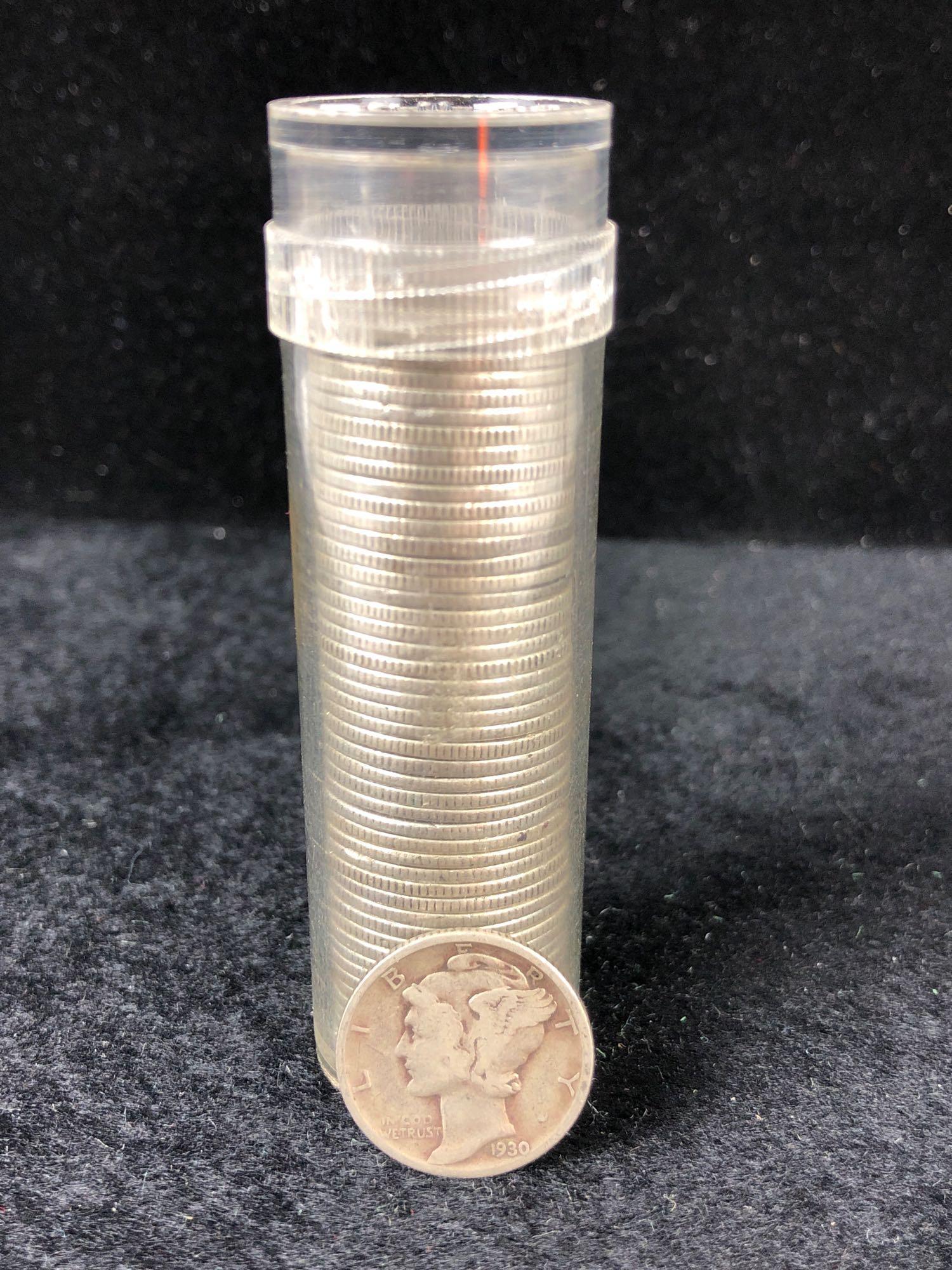 (50) Mercury Dime Roll Varied Dates (1 of 1)