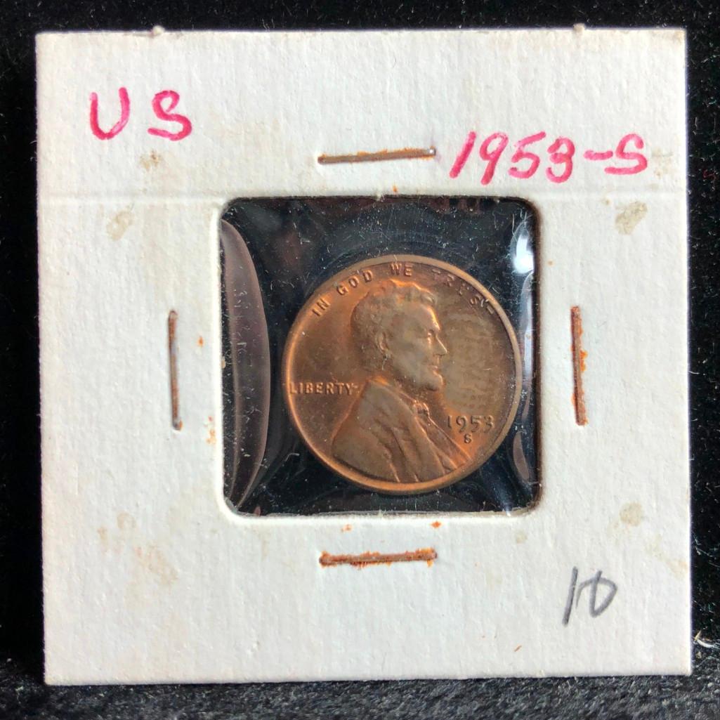 1953-S Lincoln Wheat Penny: Whether you are a seasoned collector or new to numismatics, there is something here for you! This auction includes over 1000 lots that have been in storage and untouched for 40 years. All coins are so