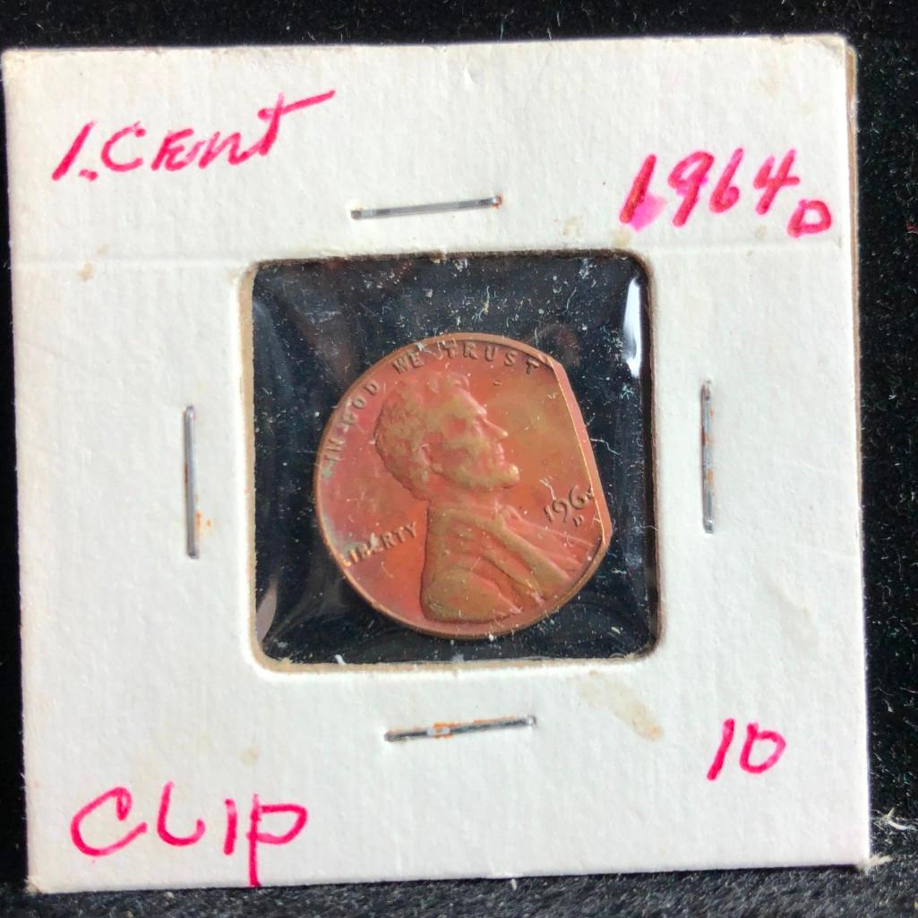 1964-D CLIP Lincoln Wheat Penny (1 of 2)