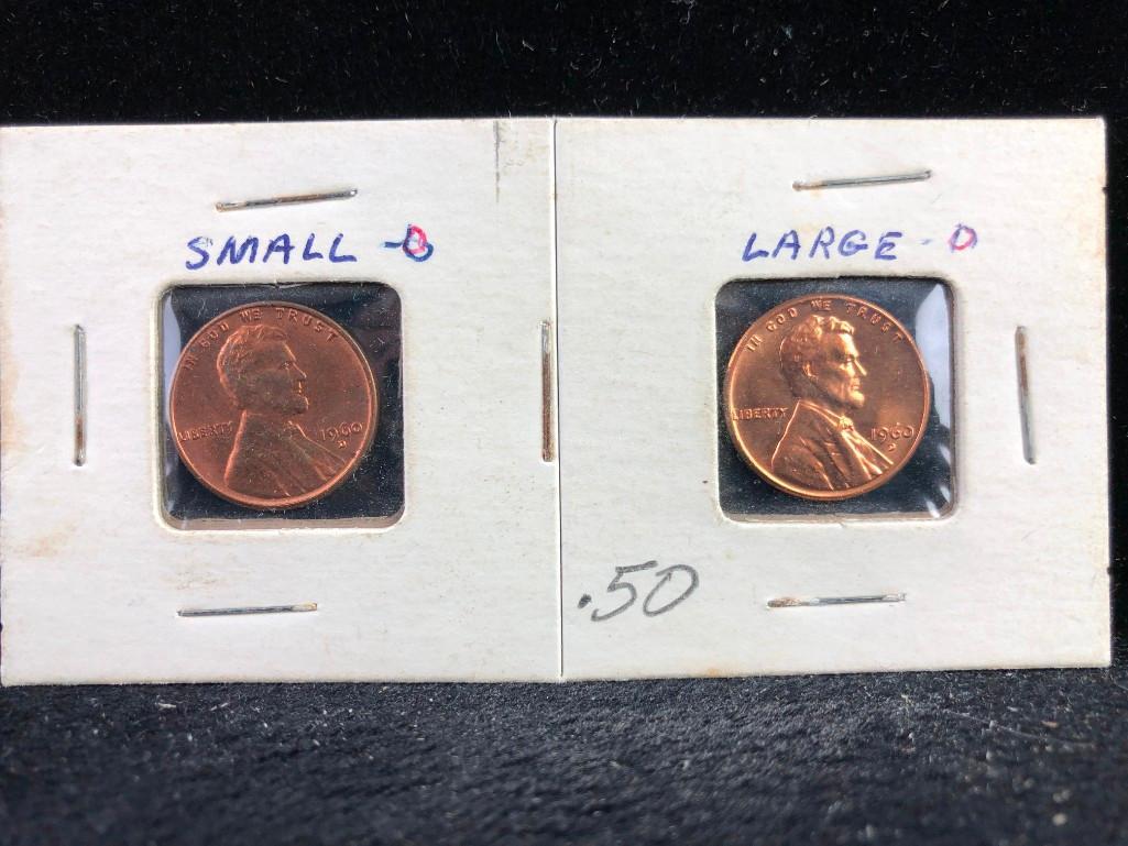 1960-D LARGE AND SMALL Lincoln Wheat Penny: Whether you are a seasoned collector or new to numismatics, there is something here for you! This auction includes over 1000 lots that have been in storage and untouched for 40 years. All coins are so