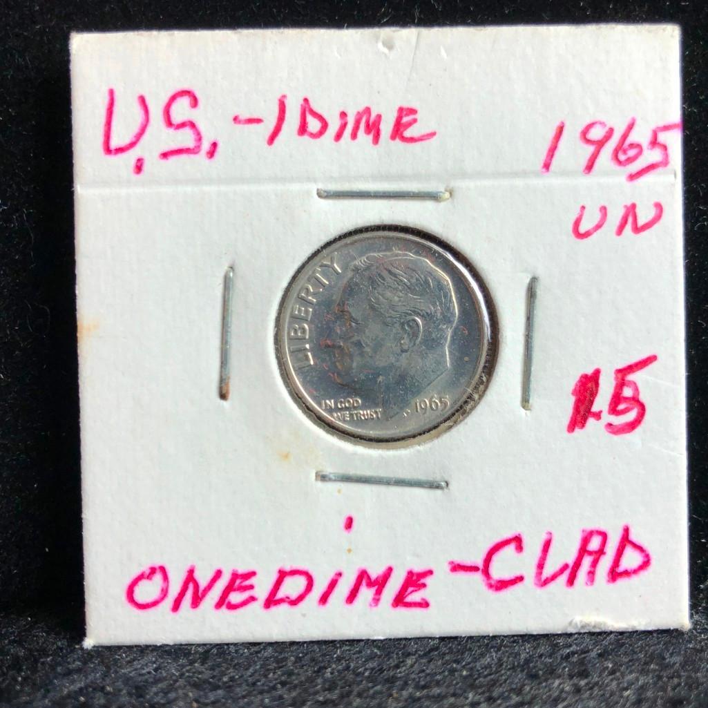 1964-D Uncirculated Roosevelt Dime (1 of 2)