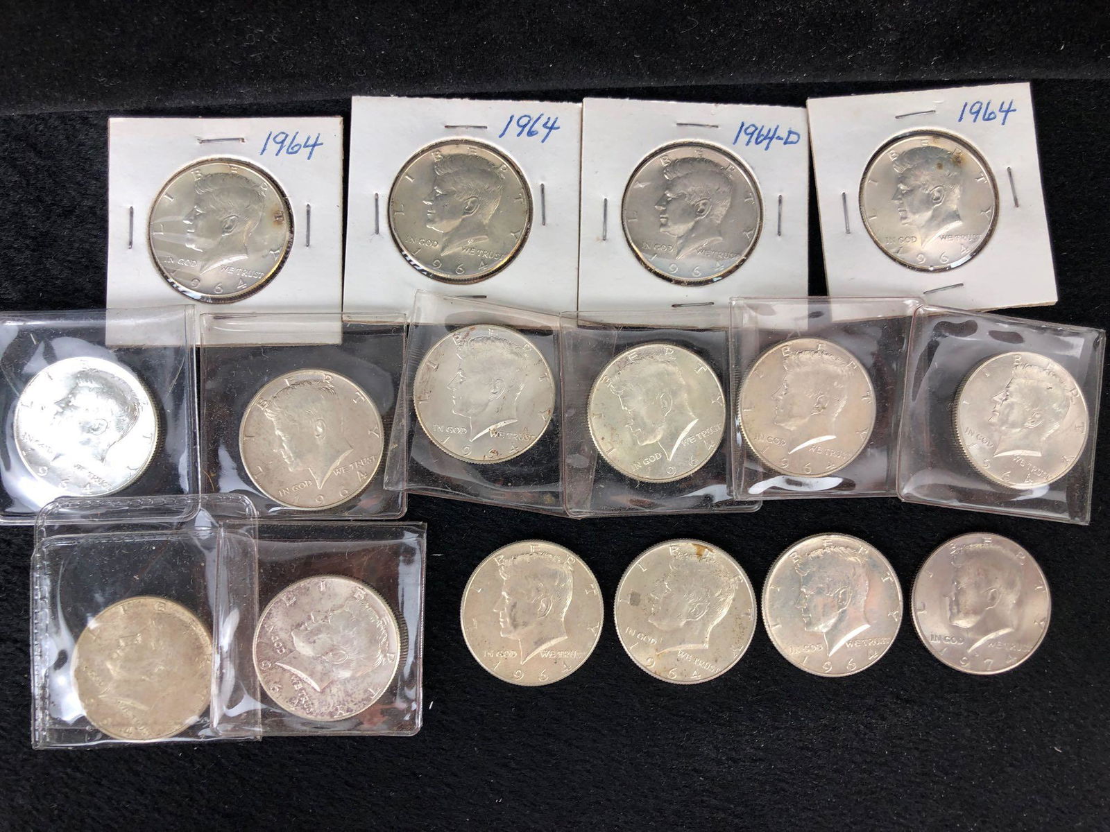 Lot of 16 1964 Kennedy Half Dollars Uncirculated (1 of 1)