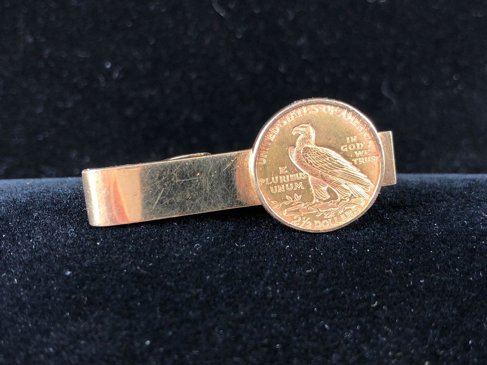 1911 US Indian Head 2 1/2 Dollar 14K Gold Tie Bar (1 of 3)