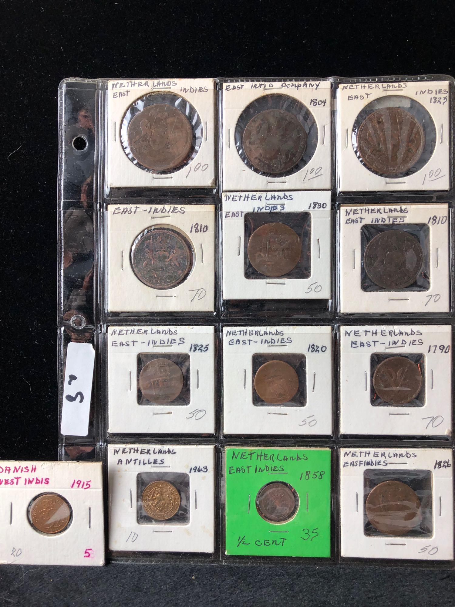 Lot of 13 Netherlands East Indies 1790-1915 (1 of 2)