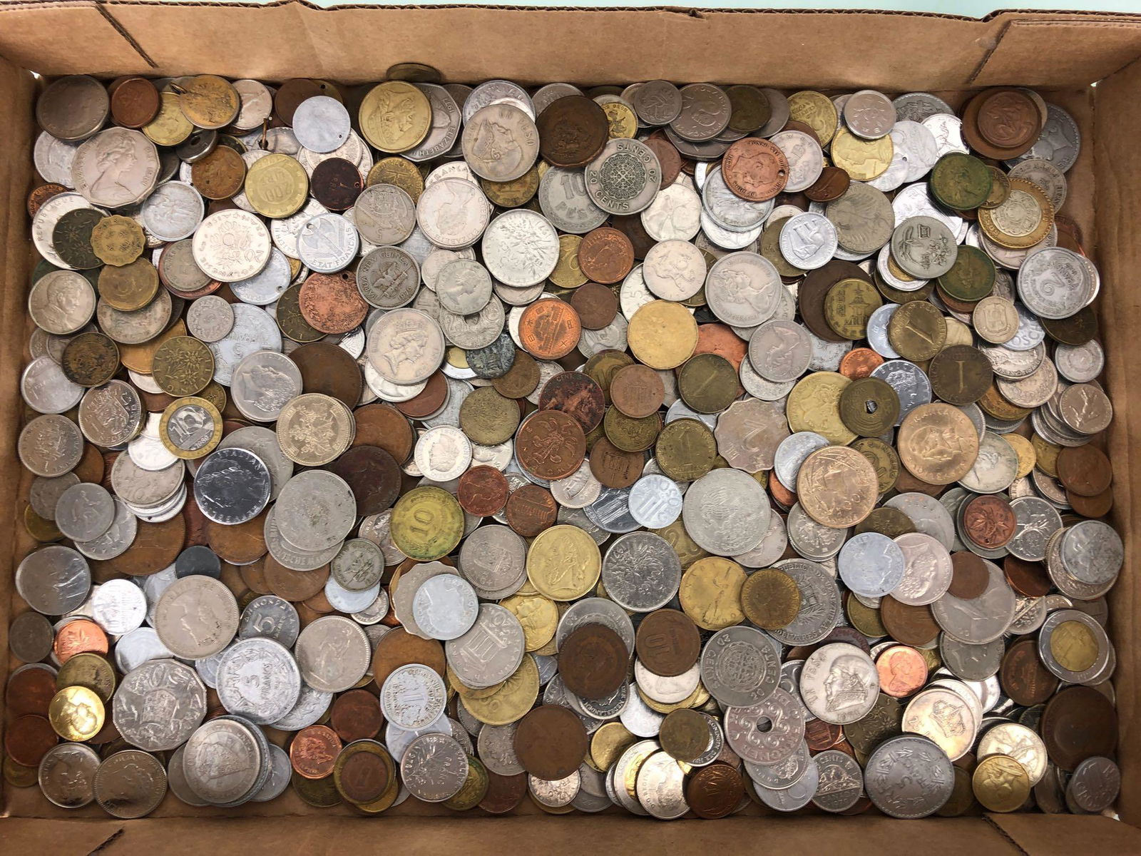 Lot of Foreign World Coins Vintage Some Silver (1 of 5)