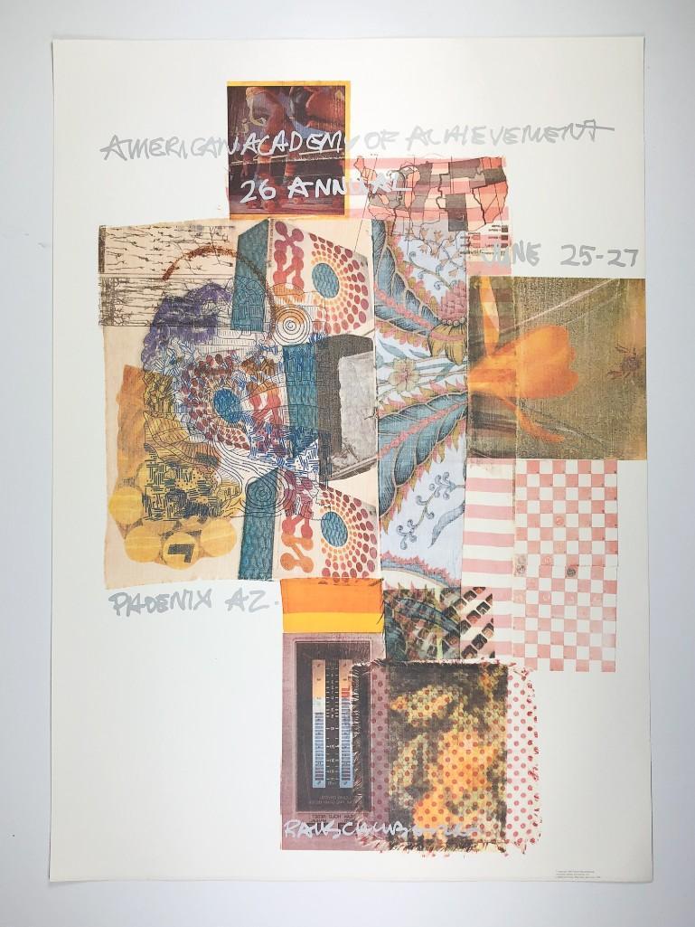 Robert Rauschenberg Poster 26th Annual American Academy: June 25-27, Phoenix, Arizona. Printed by Universal Limited Art Editions, Inc., Copyright 1987. Approx. 36 in x 25.25 in.