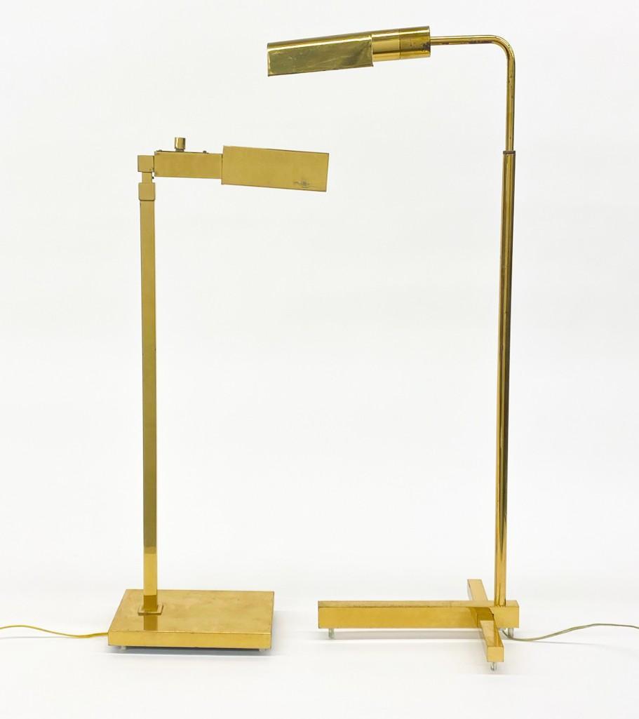 Lot of (2) Vintage Casella Brass Floor Lamps: Overall weight 27 lbs 13 oz.