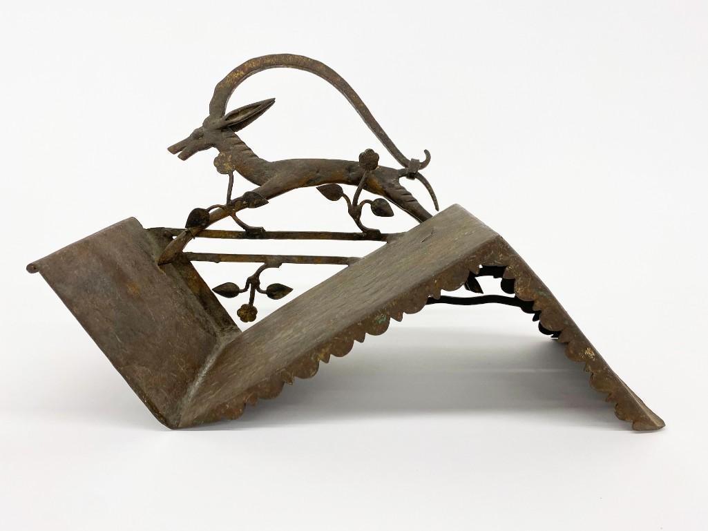 Attrib. Wilhelm Diederich (1884-1953) Wrought Iron: Approx. 9 in H x 15 in L x 6 in D. Weight 3 lbs 8 oz.