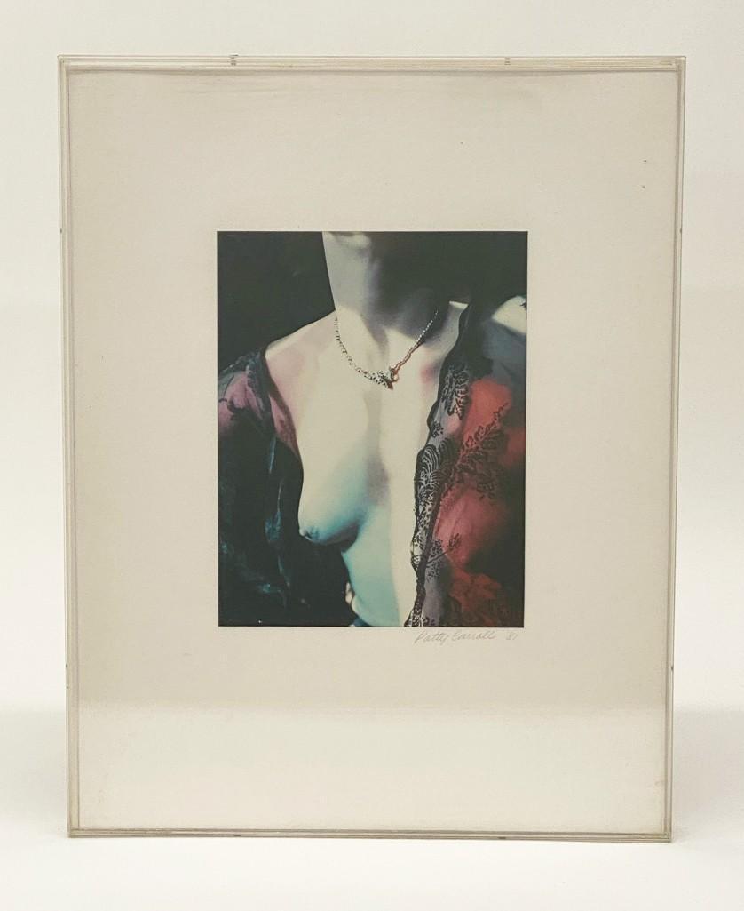 Patty Carroll (b. 1946) Photograph of Nude 1981: Patty Carroll Photograph on Photo Paper Nude â€˜81. Visible: Approx. 9 in. x 7 in. Overall: Approx. 18 in. x 14 in. Weight 3 lbs. 2 oz.