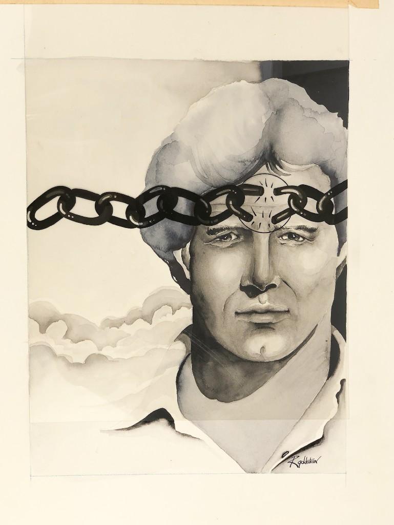 Richard Goldstein, Science of the Mind 1978 Cover Art: Richard Goldstein, Science of the Mind July 1978 Magazine Original Cover Art by Richard Goldstein. Board is approx. 20 in. x 15 in. Weight 9 oz.