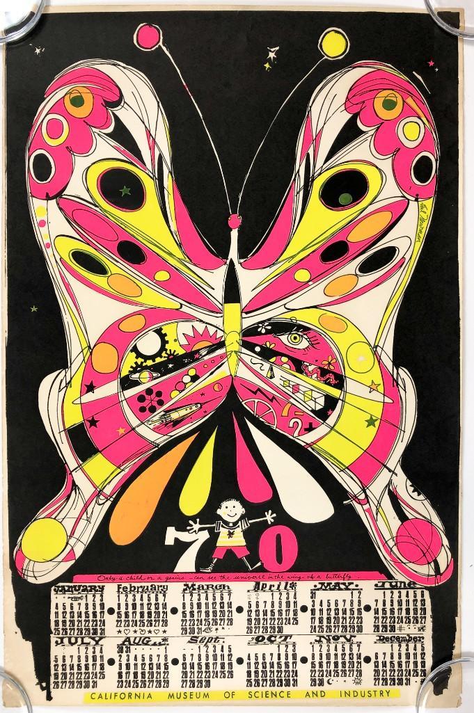 1970 Calendar California Museum of Science and Industry: 1970 Calendar California Museum of Science and Industry Poster. Approx. 35 in x 23 in.