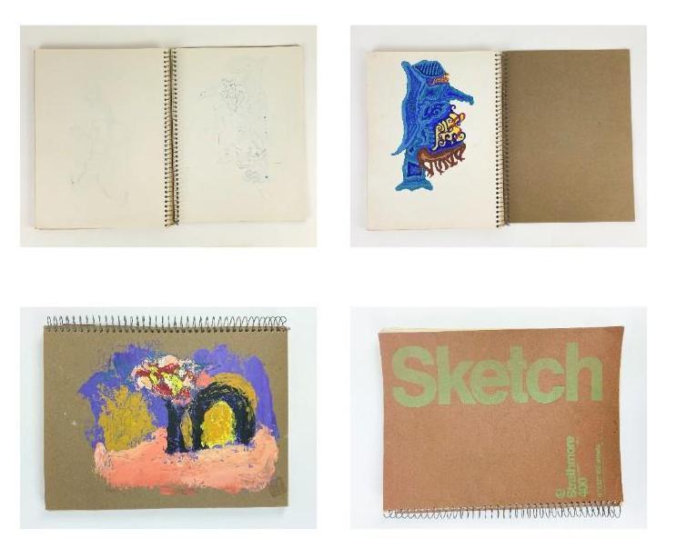 Vintage 1970's-1980's Artist's Sketch Book Don Beck: Vintage 1970's - 1980's Artist's Sketch Book Filled With Original Don Beck Pen Ink Pencil Drawings. Measures approx. 12 in x 9 in x 1 in. Weight 1 lb. 4 oz.