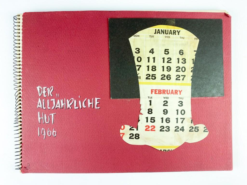 Ludwig & George Wronkow Handmade Illustrated Book 1966: Cover is separated. The calendars inside are no longer adhered to their pages. Approx. 9 in. x 12 in. Weight 15 oz. Hughes Auctions is thrilled to present 29 lots of original handmade Artist Booklets 