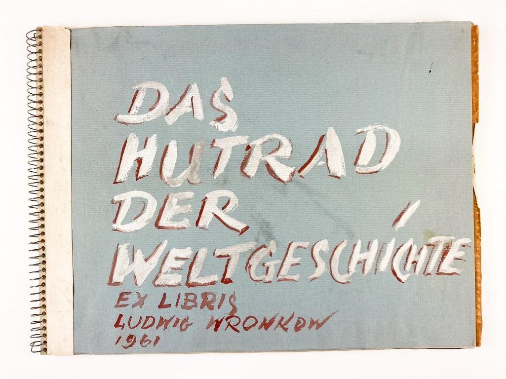 Ludwig & George Wronkow Handmade Illustrated Book 1961: This book includes 14 double-sided pages. Approx. 9 in. x 12 in. Weight 9 oz. Hughes Auctions is thrilled to present 29 lots of original handmade Artist Booklets by gifted designers Ludwig and George 