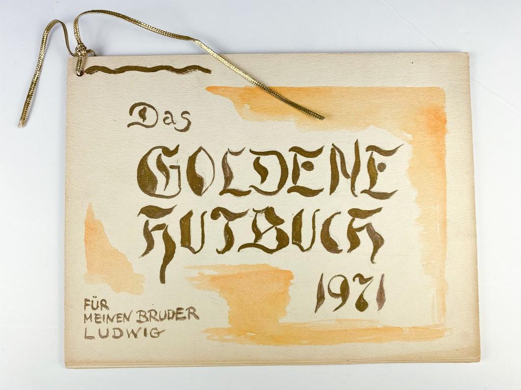Ludwig & George Wronkow Handmade Illustrated Book 1971: This book has 8 double-sided pages. Approx. 9 in. x 12 in. Weight 3 oz. Hughes Auctions is thrilled to present 29 lots of original handmade Artist Booklets by gifted designers Ludwig and George Wronko