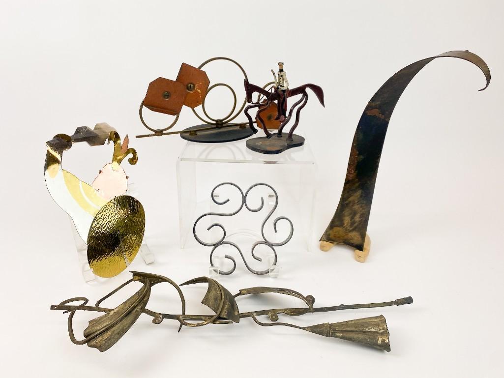 Lot of 6 Decorative Metal Sculptural Elements (1 of 13)