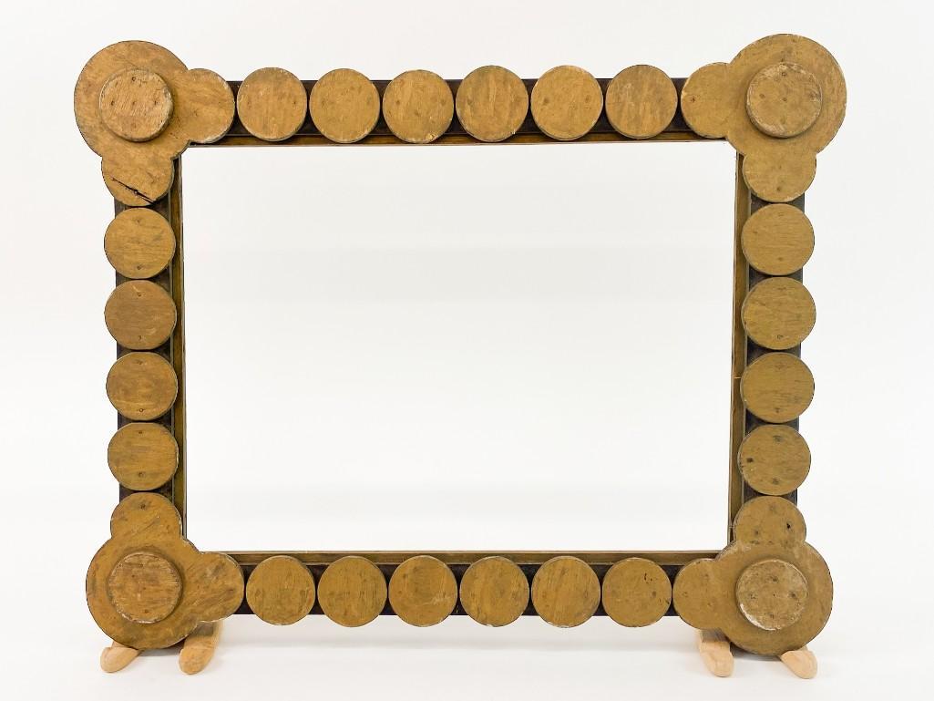 Antique Folk Art Picture Frame Circular Pattern Border (1 of 4)