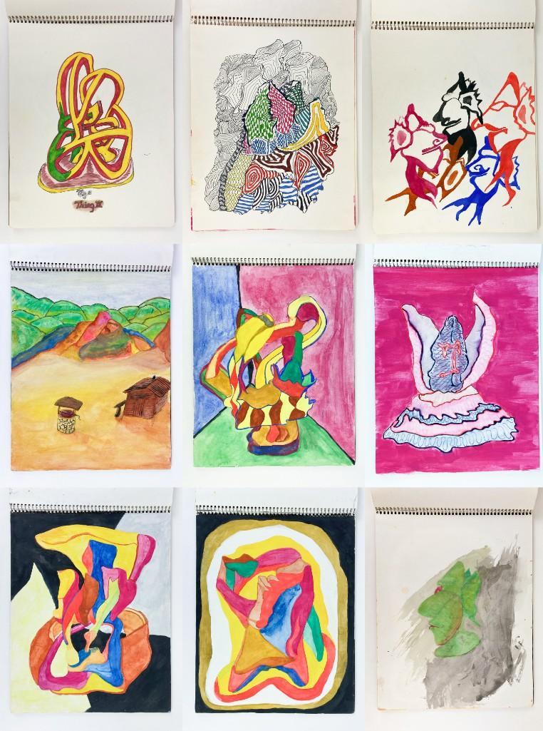 Vintage 1970-80s Artist Sketch Book Original Drawings (1 of 20)