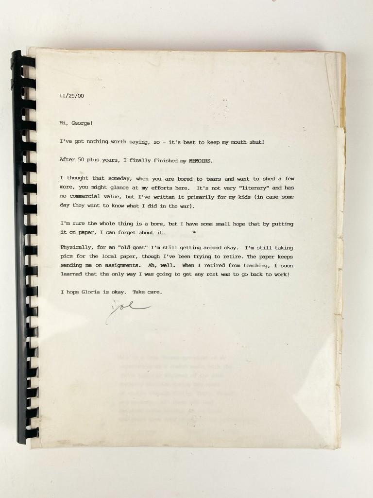 128 Page Memoir by WWII 157th Infantry Combat Medic (1 of 11)