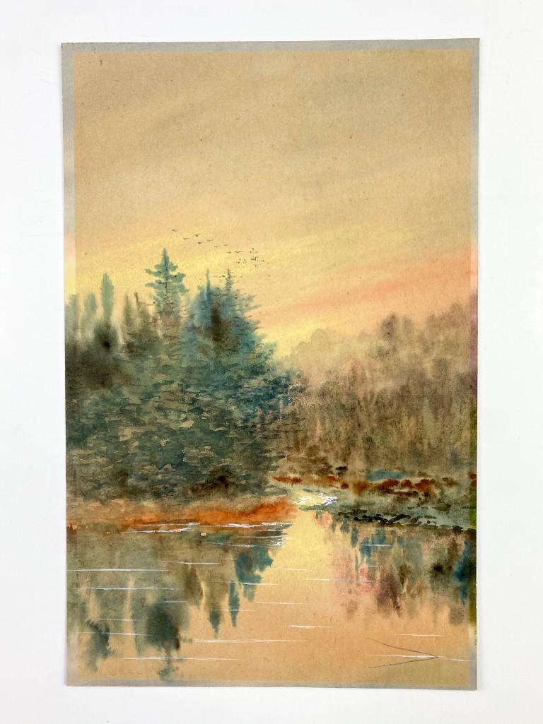 Artist Unknown Watercolor Painting (1 of 5)