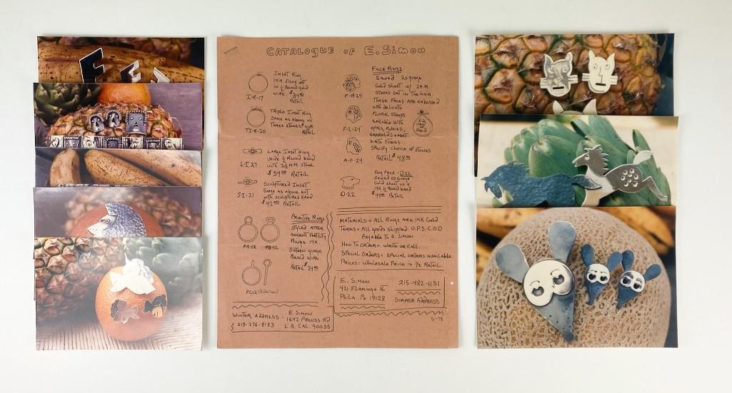 Original 1978 Damama Jewelry Catalog and Photos: Includes 3 page 11 in. x 8.5 in. catalog and 9 product photos.