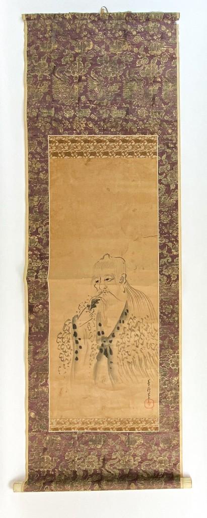 Antique Asian Scroll Featuring Bearded Man (1 of 8)