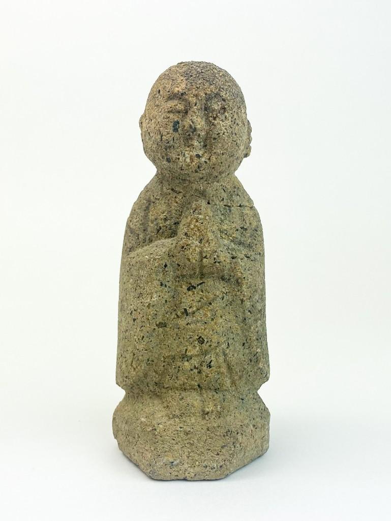 Old Carved Stone Praying Monk Figure (1 of 8)