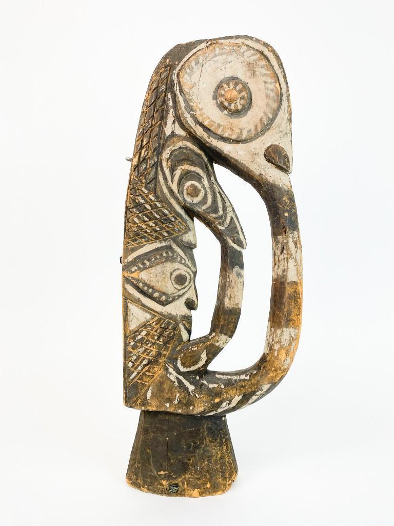 Hand Carved Three-Face Wooden Mask (1 of 10)