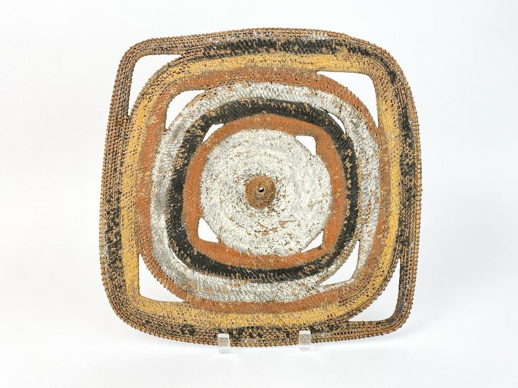 Papua New Guinea Woven Basketry Shield (1 of 5)