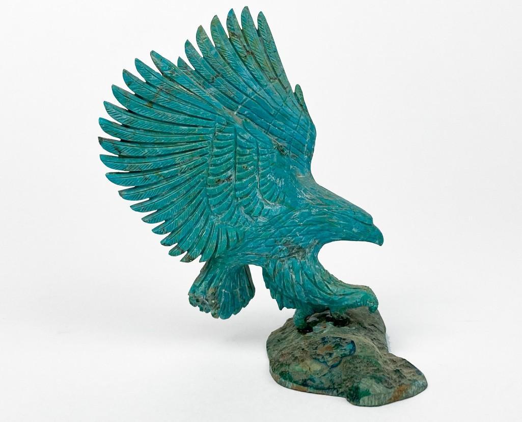 American Indian Carved Turquoise Eagle Figure (1 of 5)