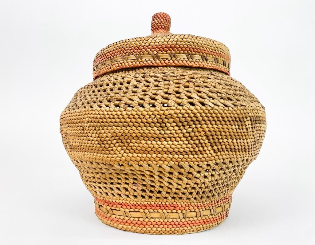 Northwest Coast/Makah Lidded Basket American Indian (1 of 11)