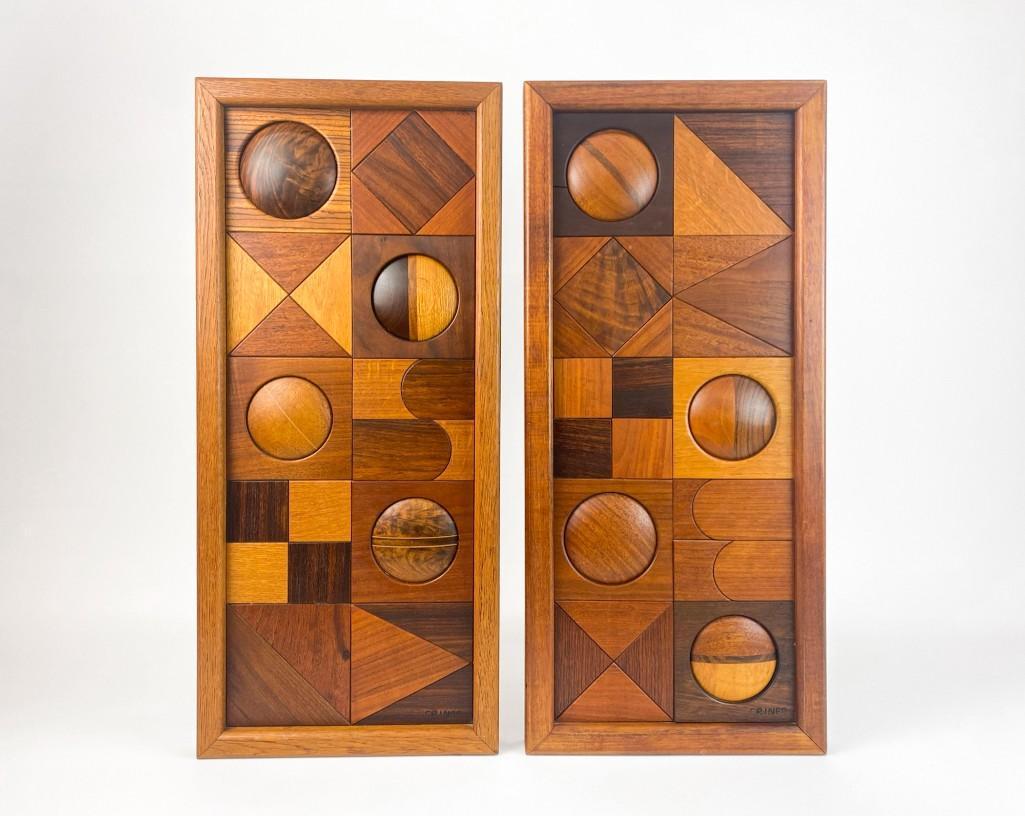 Pair David Criner Mid-Century Wooden Wall Sculpture (1 of 6)