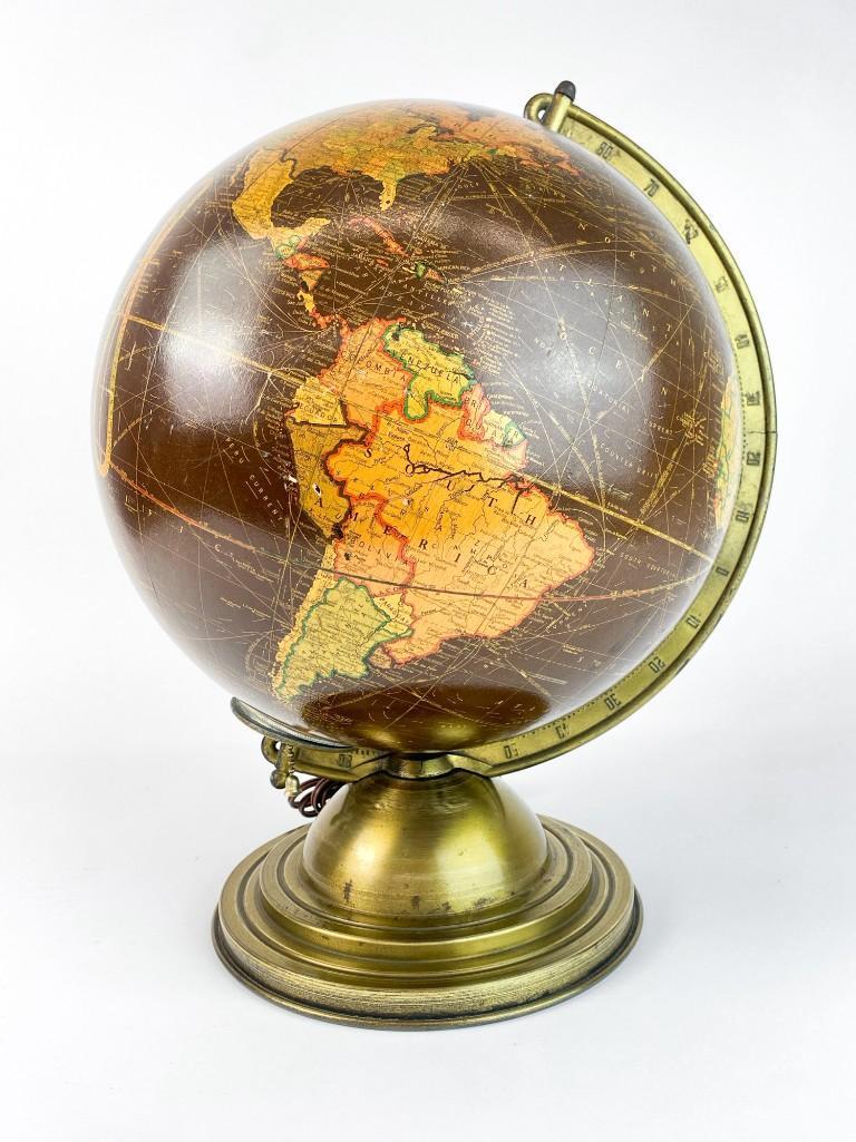 Vintage Lighted Glass Art Deco Globe Lamp (1 of 8)